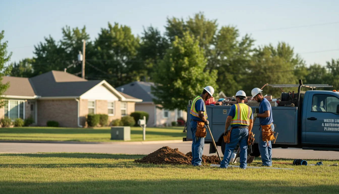Residential water line and bathroom plumbing service in Oakhurst, TX